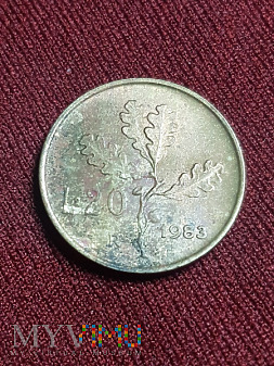 Włochy- 20 lirów 1983 r.