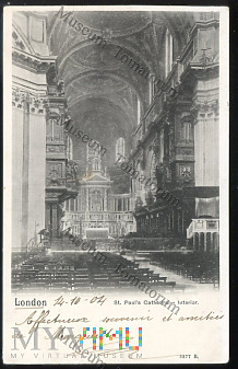 Londyn - Wnętrze katedry św. Pawła - 1904