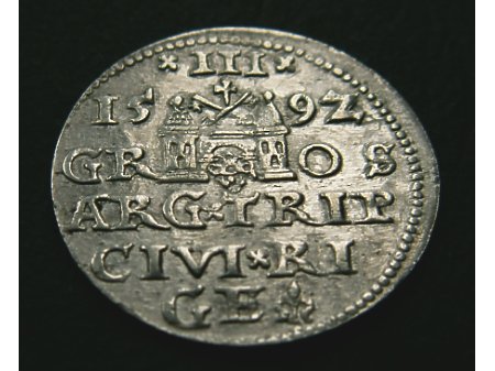 Trojak mennica Ryga- 1592 r=cudo
