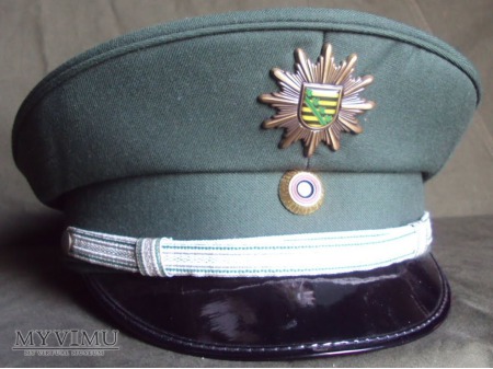 Czapka oficera młodszego Polizei Sachsen