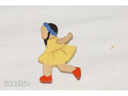 WHW 1938 Mai Madchen in gelben Kleid,laufend.