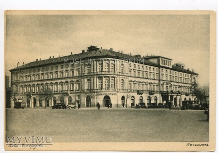 W-wa - Hotel Europejski od strony Placu - 1930 ok