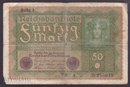 Niemcy, 50 marek 1919r. Ser.TM
