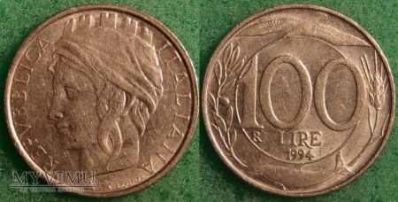 Włochy, 100 Lirów 1994