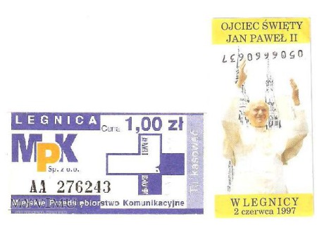 Duże zdjęcie Okolicznościowy bilet z Legnicy