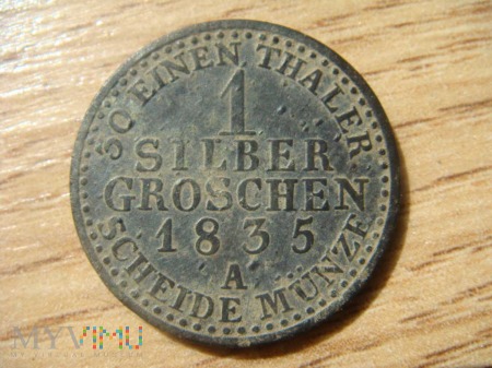 30 Einen Thaler ,1 Silber Groschen, 1835, A