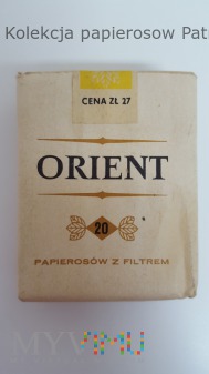 Papierosy ORIENT 20 szt. cena 27 zł. 1983 r.