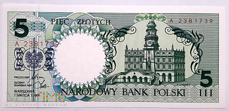 Polska 5 złotych 1990