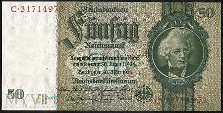 Reichsbanknote 50 Reichsmark 30.03.1933 r