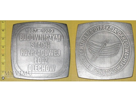 Medal kolejowy stacji Łódź Olechów