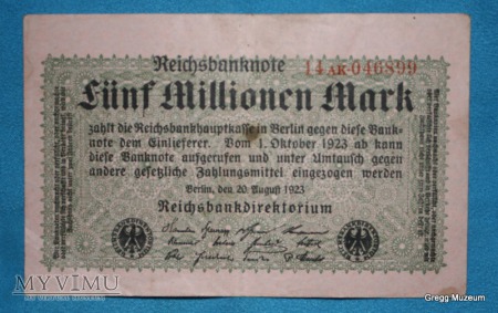 5 Millionen Mark 1923
