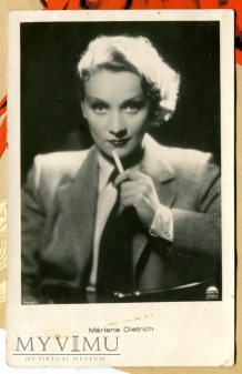 Duże zdjęcie Marlene Dietrich Łotwa Pocztówka papieros Latvia
