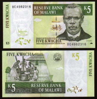 Malawi - P 36 - 5 Kwacha - 2005