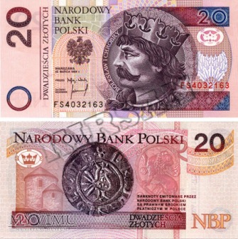 Banknot 20 zlotych 1994