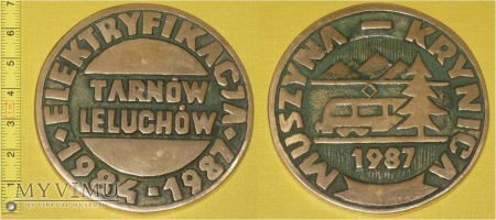 Medal kolejowy o elektryfik. linii Muszyna-Krynica