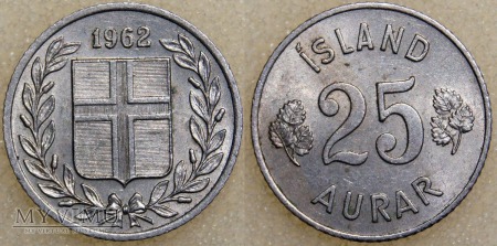 Islandia, 25 Aurar 1962