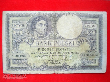 500 złotych 1919 rok