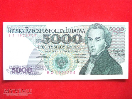 5000 złotych 1986 rok