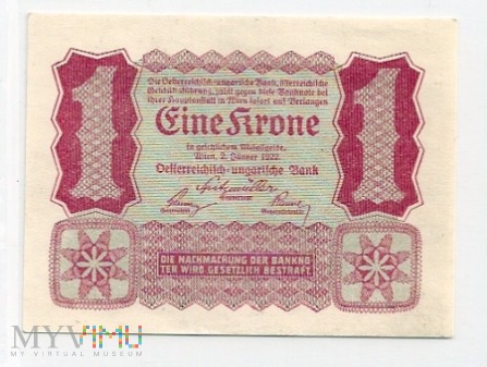 Austria.1.Aw.1 krone.1922.P-73