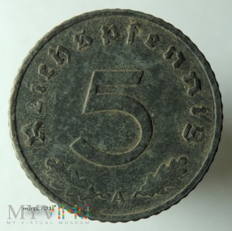 5 reichspfennig 1940 A