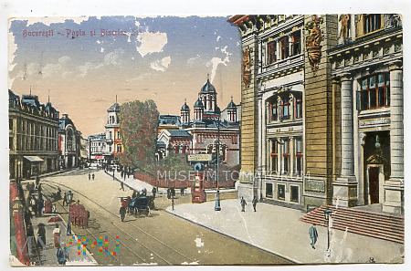 Bukareszt - Poczta i kościół - 1924