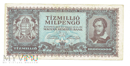 Węgry - 10 mln. pengo 1946r.
