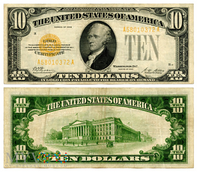 Duże zdjęcie 10 Dollars 1928 (A 58010372 A)