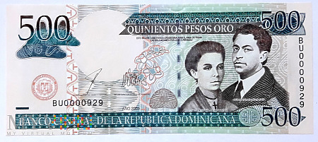 Dominikana 500 pesos oro 2003
