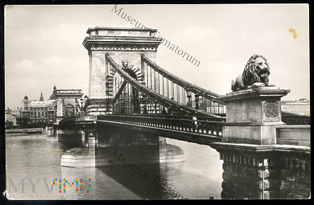 Duże zdjęcie Budapest - Most Łańcuchowy - lata 60-te XX w.