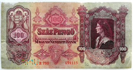 Węgry 100 pengo 1930