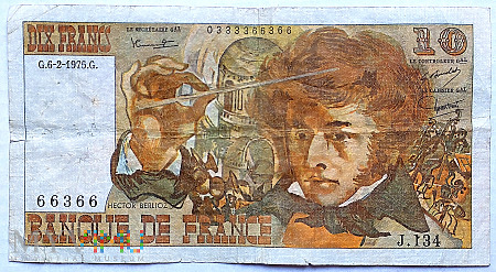 Duże zdjęcie Francja 10 franków 1975