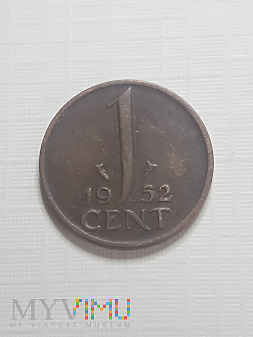 Holandia- 1 cent 1952 r.