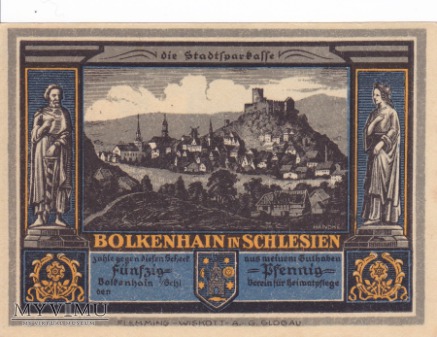 Notgeld Bolkenhain in Schlesien 50 Pfg.
