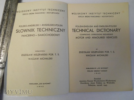 Słownik techniczny Polsko- Angielski dla B.P.