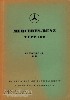Duże zdjęcie Mercedes typ 190. Katalog części z 1956 r.