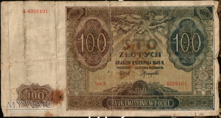 100 złotych- 1941 - GG