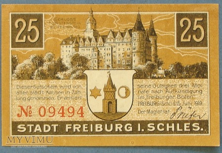 25 Pfennig 1919 r - Freiburg i Schl.- Swiebodzice