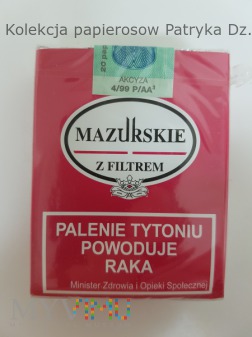 Papierosy MAZURSKIE 1999 r.