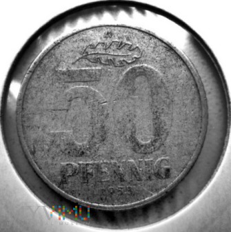 Duże zdjęcie 50 fenigów 1958 r. Niemcy (NRD)