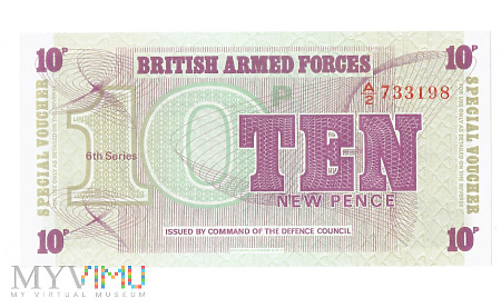 Wielka Brytania - 10 new pence, (1972)