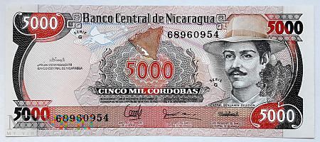 Nikaragua 5000 cordobas 1988