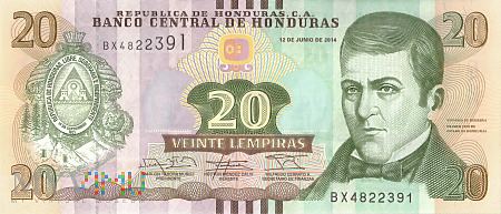 Honduras - 20 lempir (2014)