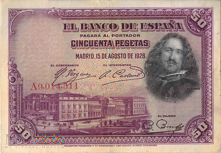 Hiszpania - 50 peset (1928)