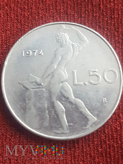 Włochy- 50 lirów 1974 r.