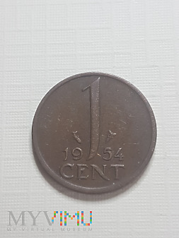 Holandia- 1 cent 1954 r.