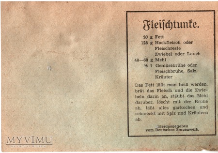 Reichsfleischkarte 61 1944