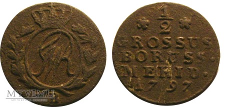 1/2 grosza Prusy Południowe 1797 B