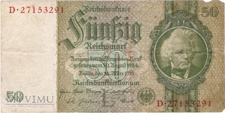 Niemcy, 50 marek 1933r. Ser.D
