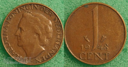 Holandia, 1948, 1 cent