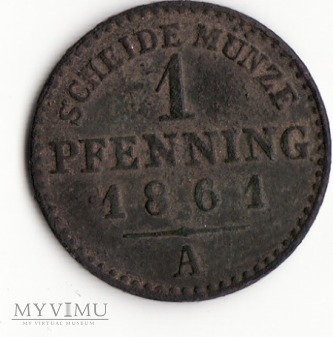 1 Pfenning 1861 A